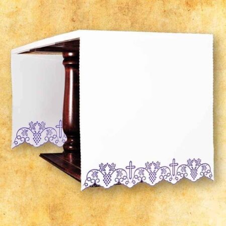 Obrus haftowany po bokach "Fioletowe Winogrono"