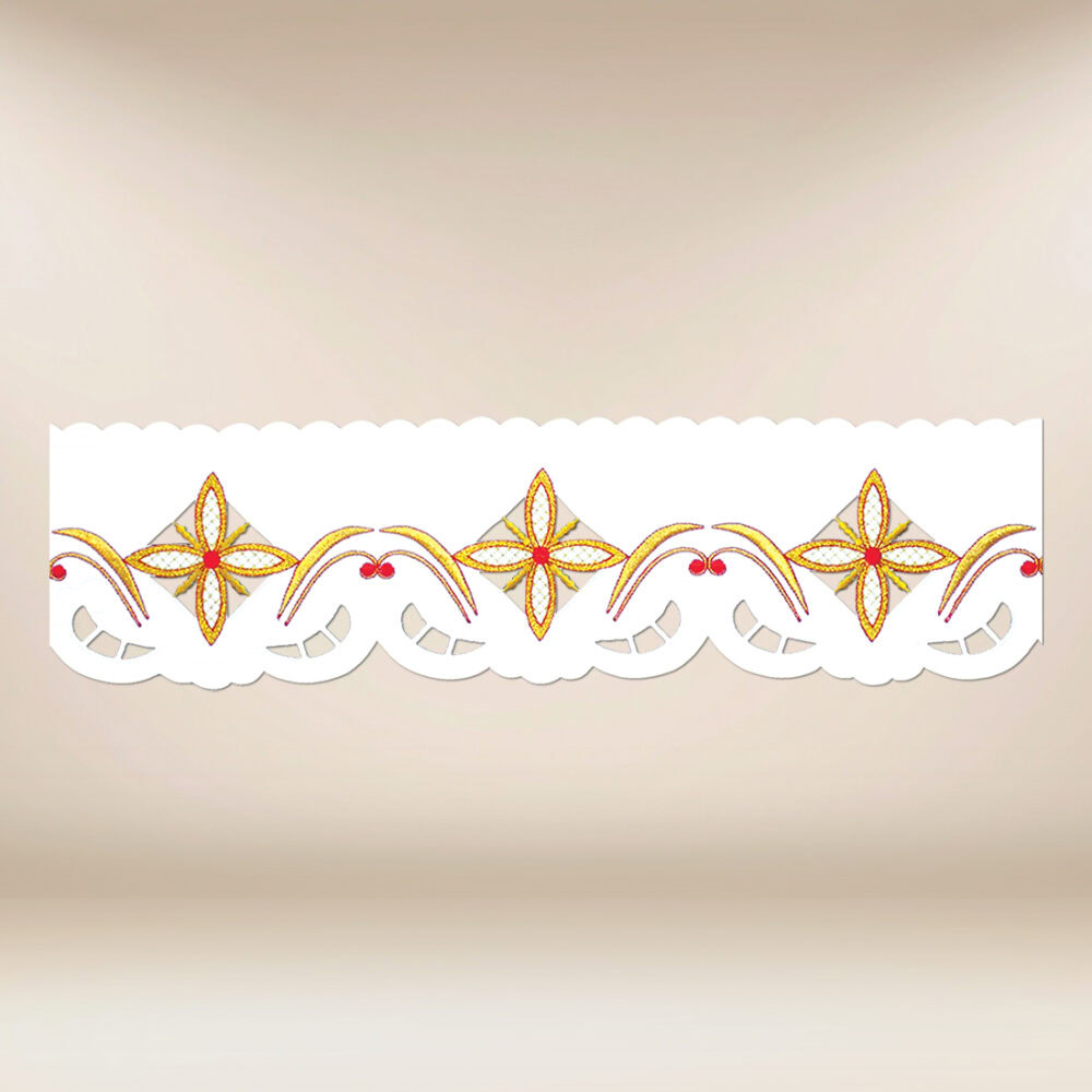 Coroncina ricamata Croci in quadrato