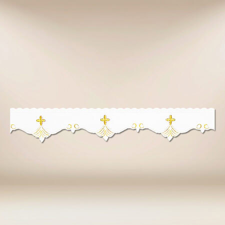 Coroncina ricamata con delicato ricamo dorato