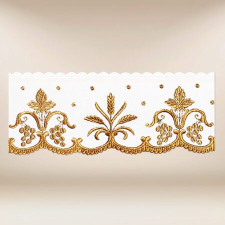 Coroncina ricamata dorata