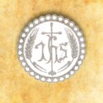 Hostia komunijna haftowana IHS