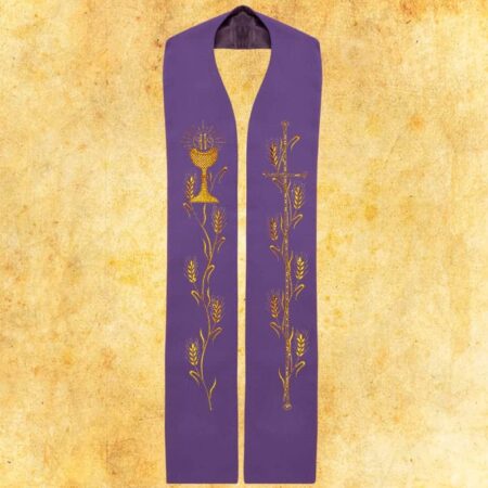 Stuła Haftowana "Kielich Z Kłosami"