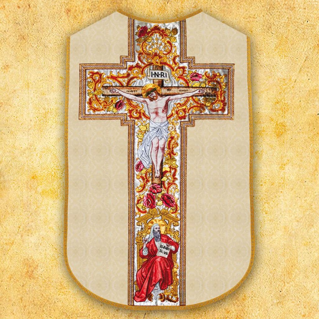 Casula romana replica Gesù in Croce