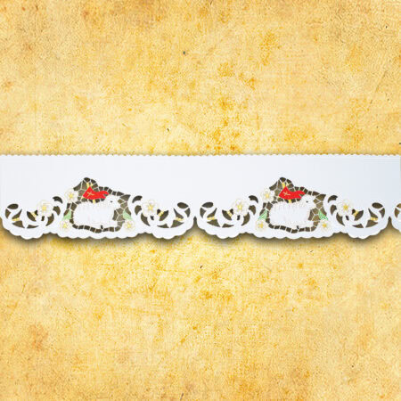 Koronka haftowana "Baranek" szeroka