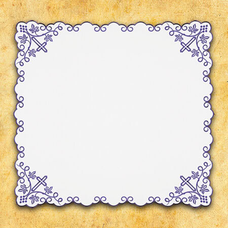 Tovagliolo ricamato viola 95 × 95