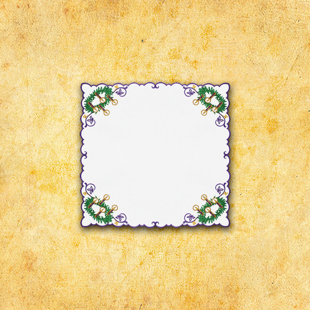 Tovagliolo ricamato dell'Avvento