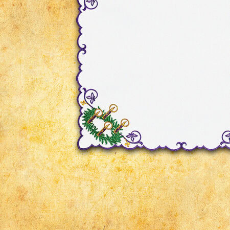 Tovagliolo ricamato dell'Avvento