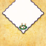 Serwetka haftowana "Adwentowy z Wiankiem" 32x32