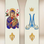 Stola ricamata con l'immagine MB del Perpetuo Soccorso