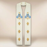 Stola ricamata ecru Mariana