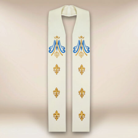 Stola ricamata ecru Mariana