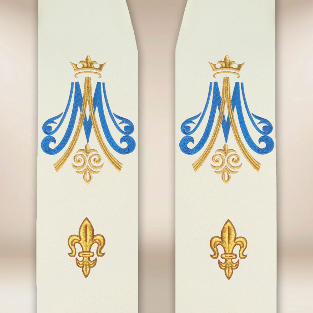 Stola ricamata ecru Mariana