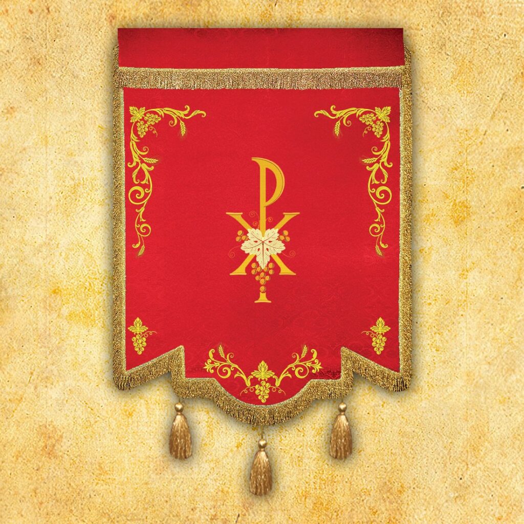 bandiera ricamata Cristo Re