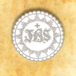 hostia komunijna haftowana IHS