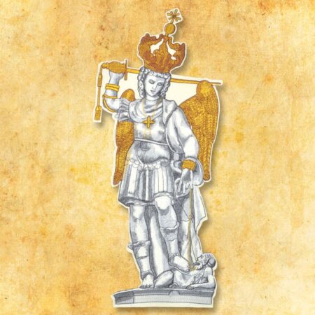 Applicazione ricamata "San Michele Arcangelo dal Monte Gargano"
