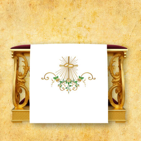 Haftowane nakrycie na klęcznik ślubny "Primavera"