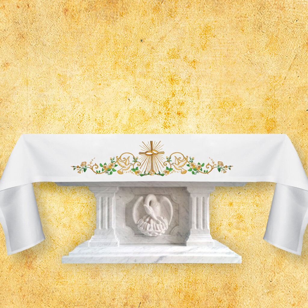 Tovaglia da altare ricamata per matrimonio