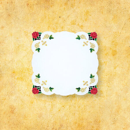 Serwetka haftowana "Róże" 45x45