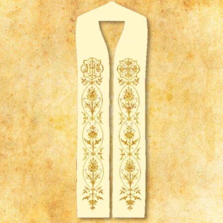 stola liturgica ricamata IHS