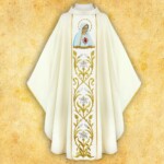 Casula ricamata Madonna di Fatima