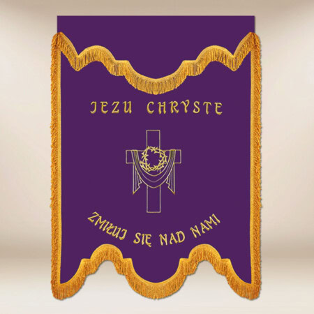 Chorągiew żałobna fioletowa