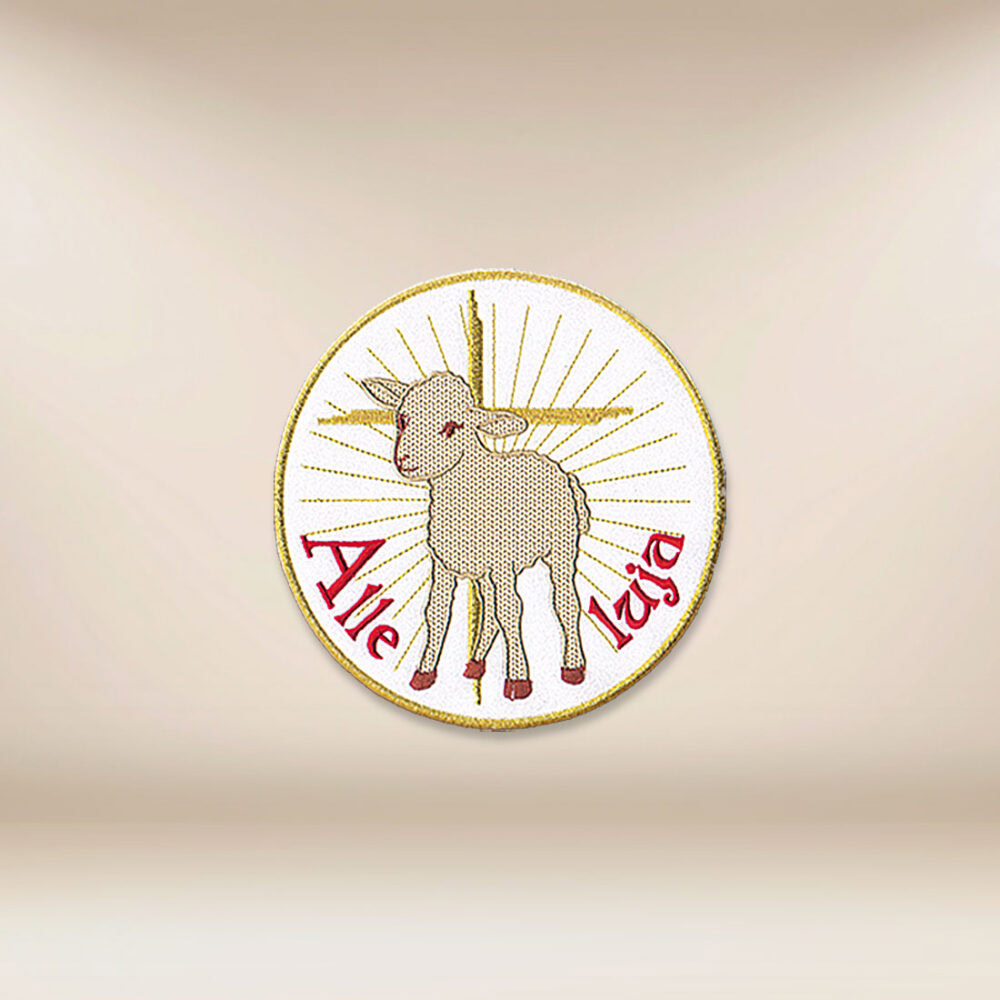 aplikacja haftowana Baranek Alleluja