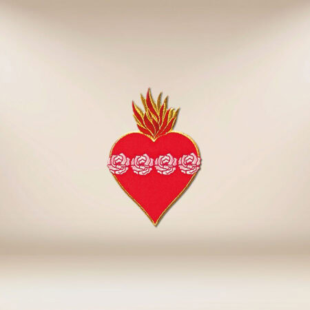 aplikacja haftowana Serce z różami