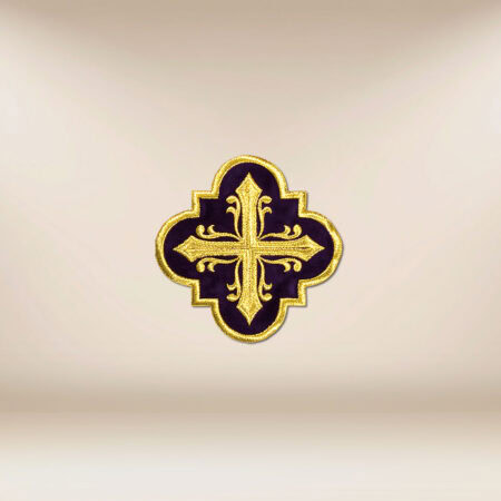 aplikacja haftowana krzyż plusz