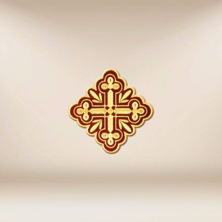 Aplikacja haftowana krzyż plusz