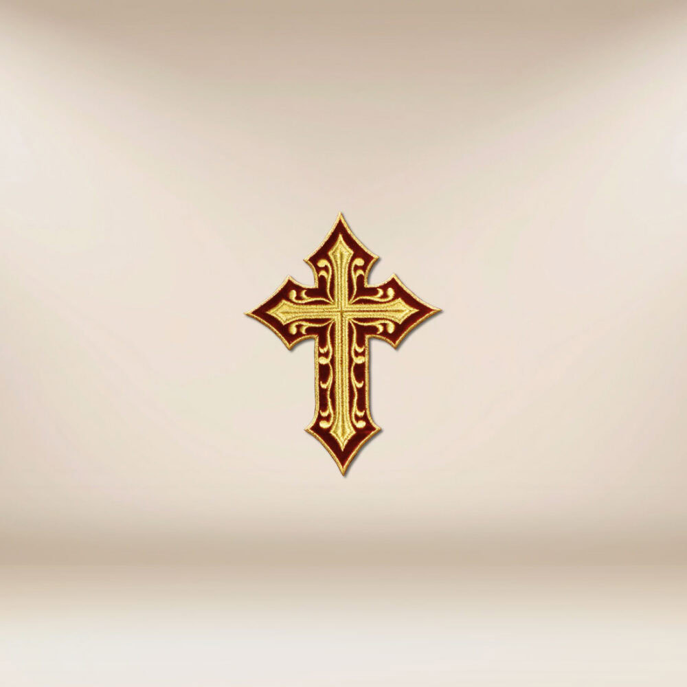 Aplikacja haftowana krzyż