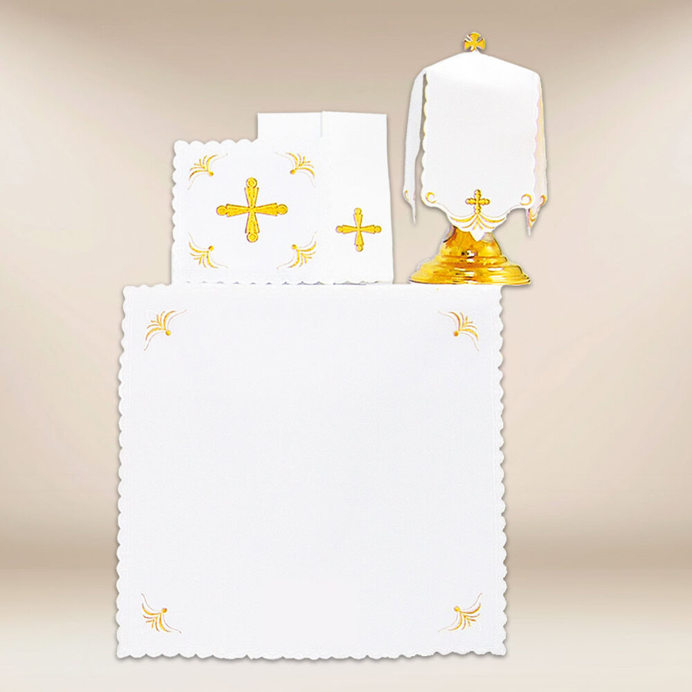 Biancheria per calice e conopeo copri pisside