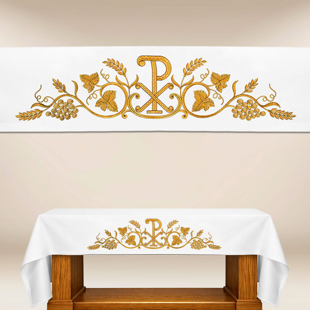 Tovaglia per altare ricamata PX