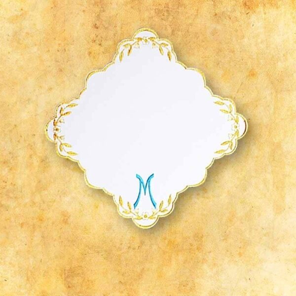 Serwetka haftowana "Ave Maryja" niebieski 32x32