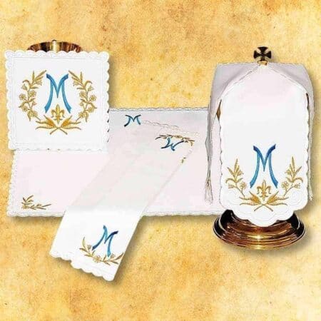 Komplet "Ave Maryja" Niebieski