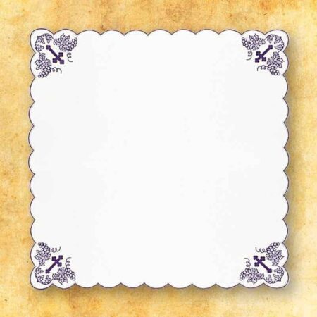 Tovagliolo ricamato per la Quaresima 45x45