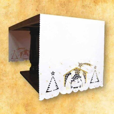 Obrus haftowany po bokach "Szopka"