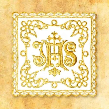 Palka Haftowana Biała Nr 1