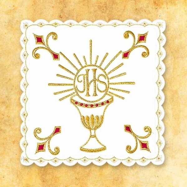 Palka Haftowana Biała Nr 2