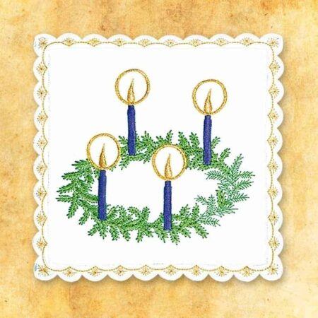 Palka Haftowana Biała Nr 24