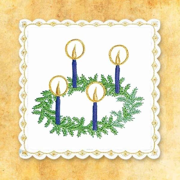 Palka Haftowana Biała Nr 24