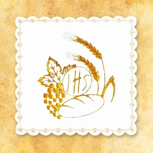 Palka Haftowana Biała Nr 34