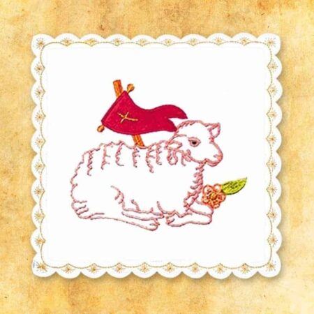 Palka Haftowana Biała Nr 20