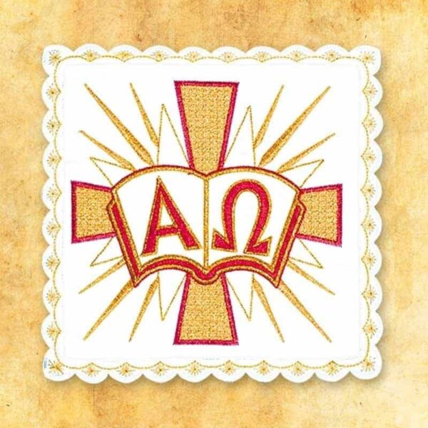 Palka Haftowana Biała Nr 17