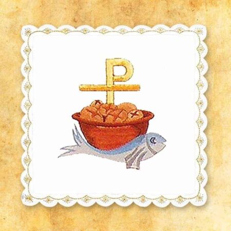 Palka Haftowana Biała Nr 4