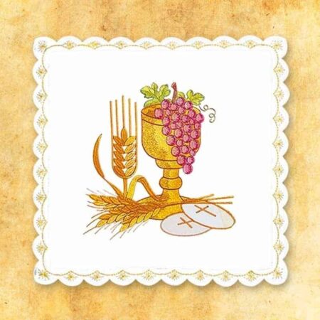 Palka Haftowana Biała Nr 5