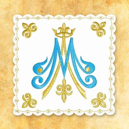 Palla Copricalice mariana con monogramma M