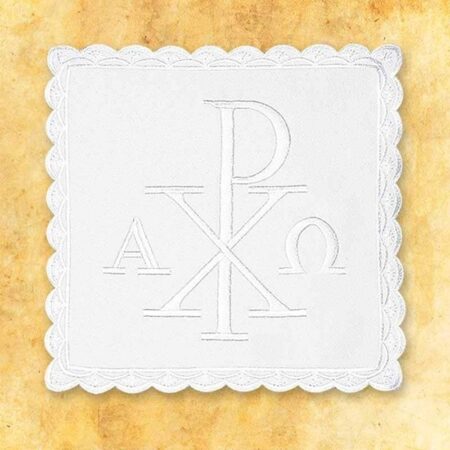 Biancheria per calice bianca