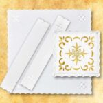 Biancheria per calice traforata Croce