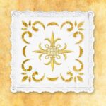 Biancheria per calice traforata Croce