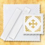 Biancheria per calice traforata Croce